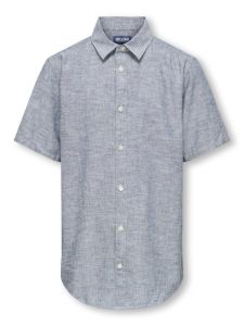only-and-sons-junior-lyhythihainen-kauluspaita-osjcaiden-ss-solid-linen-shirt-keskisininen-1
