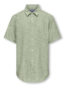 only-and-sons-junior-lyhythihainen-kauluspaita-osjcaiden-ss-solid-linen-shirt-vihrea-1