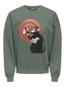 only-and-sons-miesten-collegepaita-banksy-crew-neck-vihrea-1