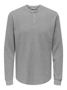only-and-sons-miesten-paita-tobie-reg-henley-longsleeve-vaaleanharmaa-melee-1