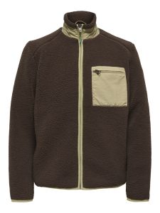 Only and Sons Miesten Teddytakki, DALLAS SHERPA JACKET Tummanruskea