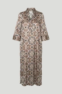philosophy-blues-original-naisten-mekko-silky-simbia-dress-ruskea-kuosi-1