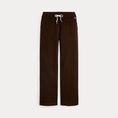 polo-ralph-lauren-naisten-collegehousut-knit-open-bottom-sweatpant-pants-tummanruskea-1