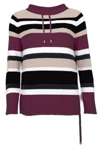 s-t-i-naisten-neule-melina-stripe-raidallinen-viininpunaionen-1