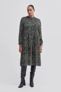 second-female-naisten-mekko-ayali-dress-2nd-hand-musta-kuosi-1