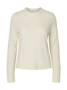 selected-femme-naisten-neulepaita-slfthea-ls-knit-merino-o-neck-noos-luonnonvalkoinen-1