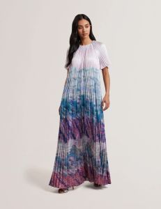ted-baker-naisten-maximekko-deeliaa-short-sleeve-pleated-maxi-dress-vaaleanpunainen-kuosi-1