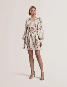 ted-baker-naisten-mekko-cuiaba-neck-mini-dress-valkopohjainen-kuosi-1