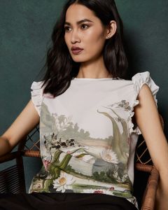 ted-baker-naisten-pusero-coorai-t-shirt-2nd-hand-monivarinen-kuosi-1