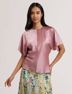 ted-baker-naisten-pusero-marada-slouch-sleeve-waisted-top-vaaleanpunainen-1