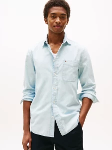 tommy-hilfiger-miesten-kauluspaita-chambray-pocket-rf-shirt-indigo-1