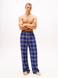 tommy-hilfiger-miesten-pyjamahousut-k-flannel-pj-pant-waistband-sininen-ruutu-1