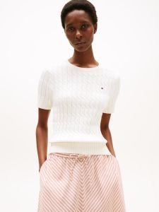 tommy-hilfiger-naisten-neule-co-cable-mid-ss-sweater-luonnonvalkoinen-1