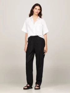 tommy-hilfiger-naisten-pellavapaita-linen-ss-shirt-valkoinen-1