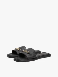 tommy-hilfiger-naisten-sandaalit-leather-horsebit-mule-musta-1