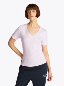 tommy-hilfiger-naisten-t-paita-slim-cody-v-nk-ss-c1o-vaaleanpunainen-1
