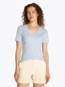 tommy-hilfiger-naisten-t-paita-slim-cody-v-nk-ss-c1o-vaaleansininen-1