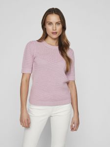 vila-naisten-neulepusero-vidalo-o-neck-s-s-knit-top-vaaleanpunainen-1