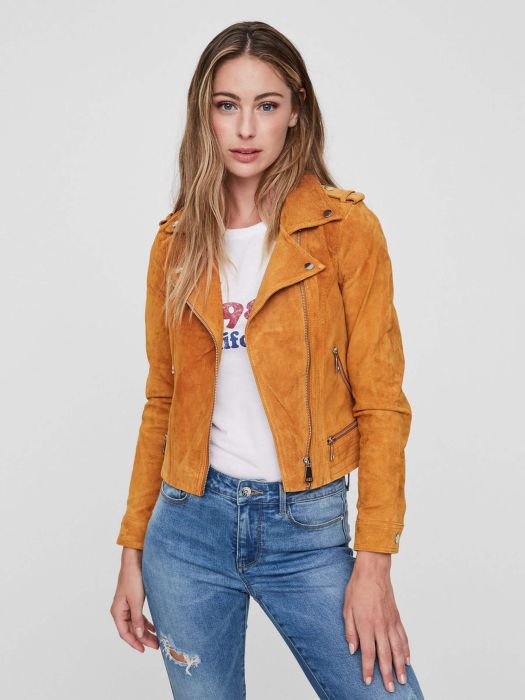 Vero Moda Mokkanahkatakki Sinapinkeltainen - Kekäle