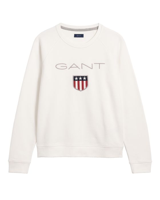 Gant Naisten Collegepusero Gant Shield Logo Valkoinen Kekale