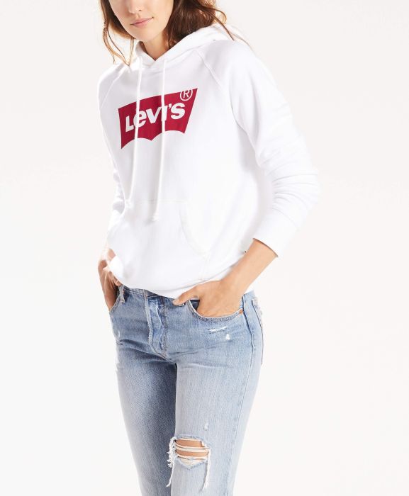 levis valkoinen huppari