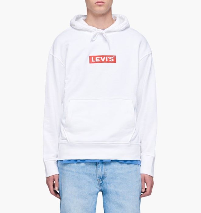 puzzle translation Telemacos Levi's Miesten Huppari, Relaxed Graphic Hoodie Valkoinen - Kekäle