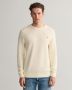 Gant Miesten Neulepusero, COTTON TEXTURE C-NECK Valkoinen