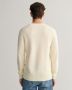 Gant Miesten Neulepusero, COTTON TEXTURE C-NECK Valkoinen