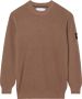 calvin-klein-jeans-miesten-neule-badge-raw-edge-sweater-keskiruskea-2