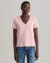 gant-naisten-t-paita-original-v-neck-ss-t-shirt-vaaleanpunainen-1