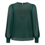 gauhar-helsinki-pusero-tulle-sleeve-shirt-bottle-green-tummanvihrea-1