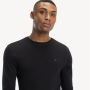 Tommy Jeans Miesten Trikoopusero, Original Rib Ls Tee Musta