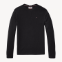 Tommy Jeans Miesten Trikoopusero, Original Rib Ls Tee Musta