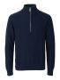 selected-neule-axel-ls-knit-half-zip-tummansininen-3
