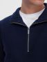 selected-neule-axel-ls-knit-half-zip-tummansininen-4
