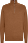 tommy-hilfiger-neule-pima-org-ctn-cashmere-zip-mock-keskiruskea-1