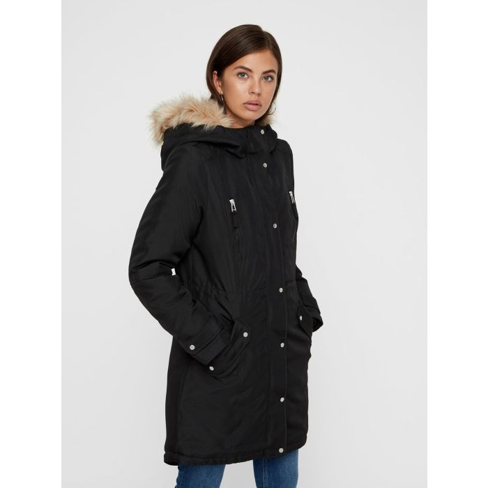 Vero Moda Naisten Parkatakki Vmtrack Expedition Parka Musta Kek le
