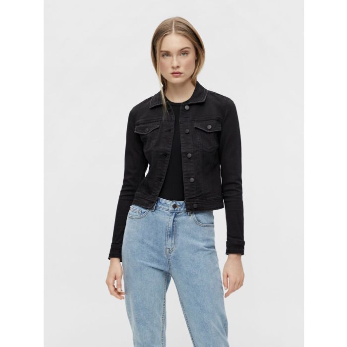 Object Naisten Farkkutakki, OBJWIN NEW DENIM JACKET Musta