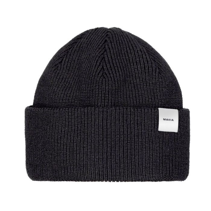Makia Miesten Villapipo, Merino Thin Cap Musta