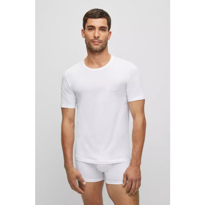 Hugo Boss Miesten T-Paita T Shirt Rn  Valkoinen
