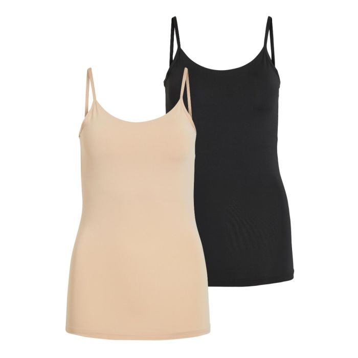 Vila Naisten Narutoppi VISURFACE STRAP TOP NEW Beige
