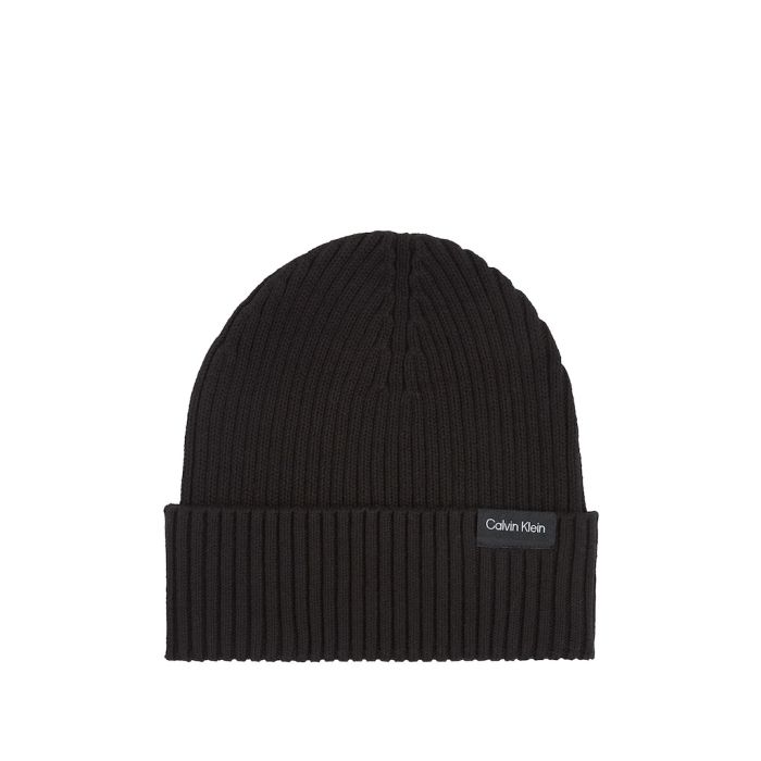 calvin-klein-jeans-miesten-pipo-classic-cotton-rib-beanie-musta-2