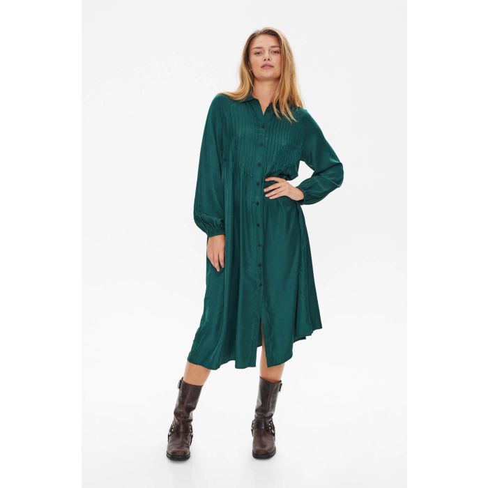 freequent-naisten-mekko-zandra-dress-tummanvihrea-1