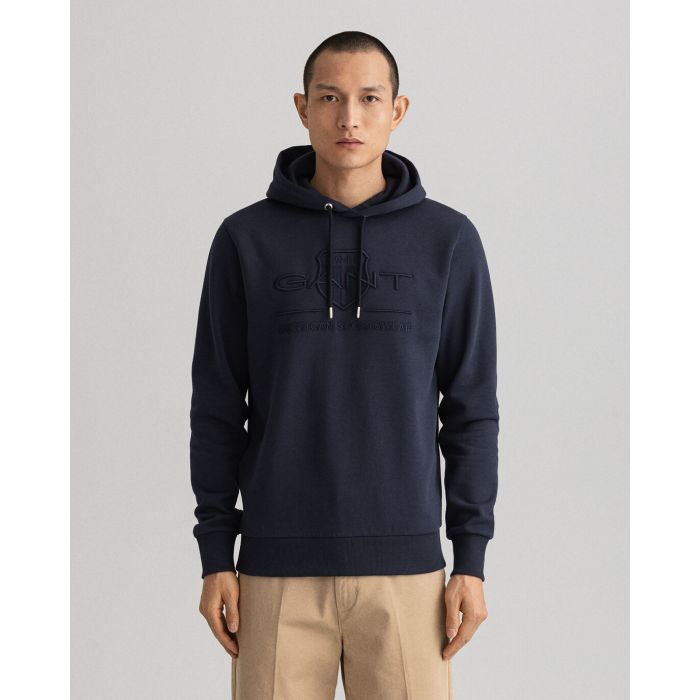 gant-miesten-huppari-tonal-archive-shield-sweat-hoodie-tummansininen-1