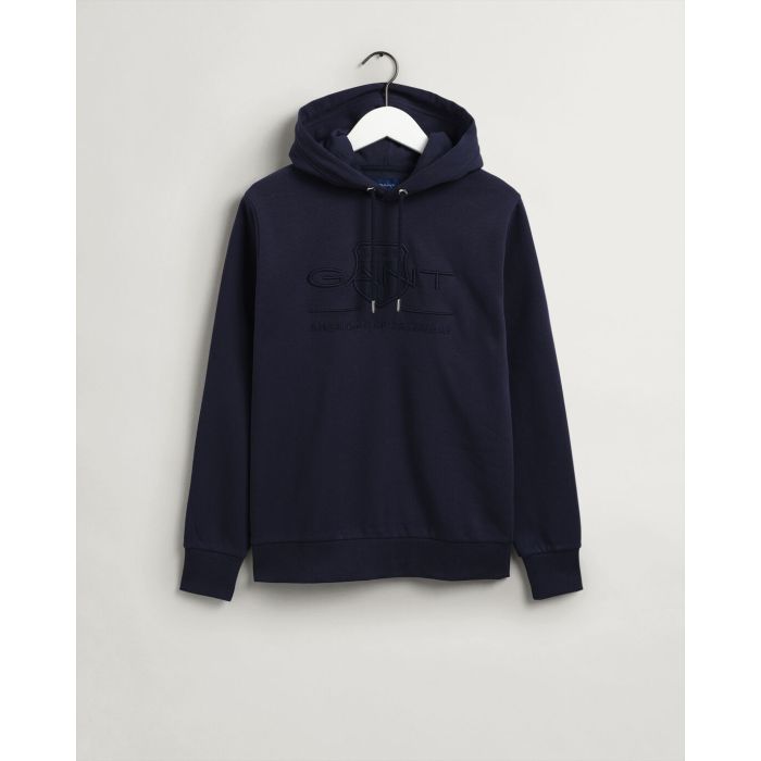 gant-miesten-huppari-tonal-archive-shield-sweat-hoodie-tummansininen-3