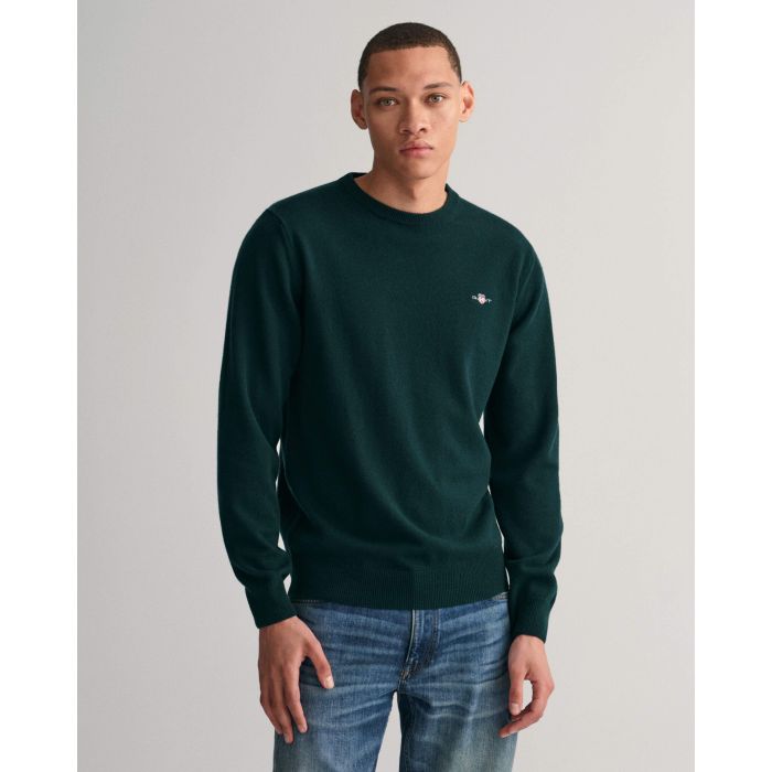 gant-miesten-neulepaita-superfine-lambswool-c-neck-armeijanvihrea-1