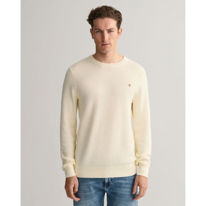 gant-miesten-neulepusero-cotton-texture-c-neck-valkoinen-1