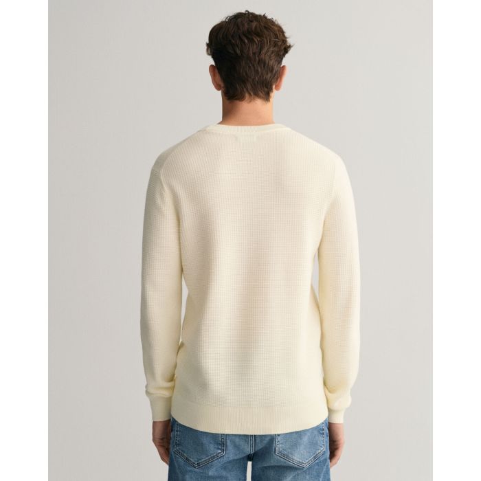 gant-miesten-neulepusero-cotton-texture-c-neck-valkoinen-2