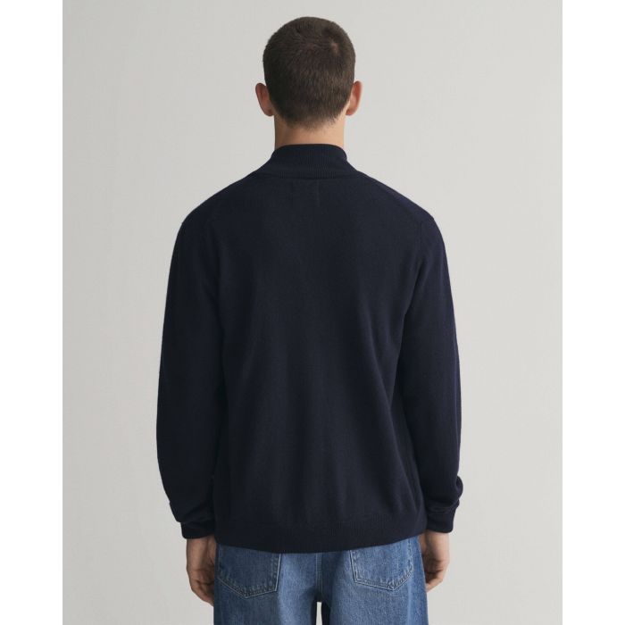gant-miesten-neuletakki-superfine-lambswool-zip-cardigan-tummansininen-2