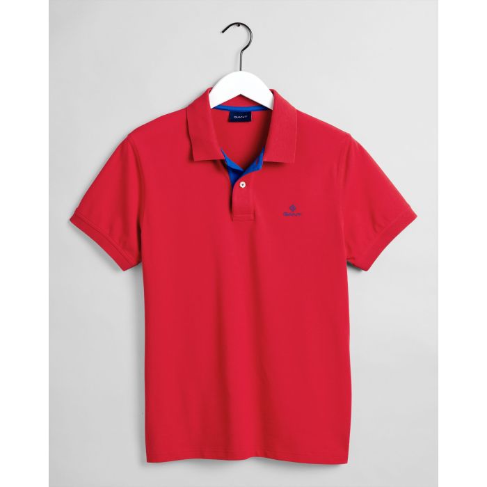 gant-miesten-pikeepaita-contrast-collar-kirkkaanpunainen-1